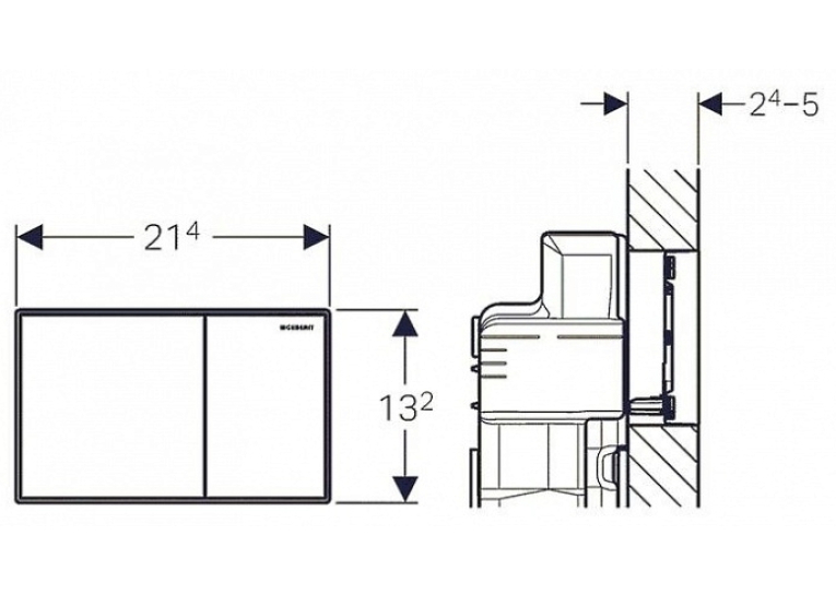  Кнопка змиву Geberit Sigma 60, скло чорне 115.640.SJ.1