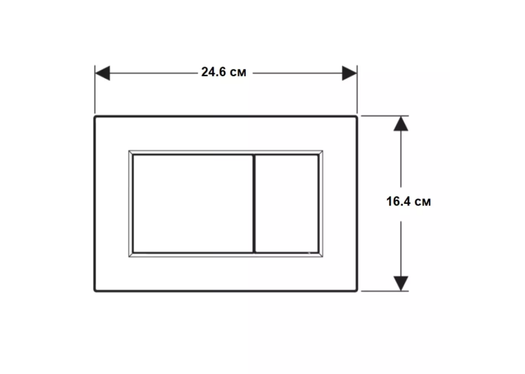Кнопка змиву Geberit Sigma01 square 115.660.DW.1 чорний глянець
