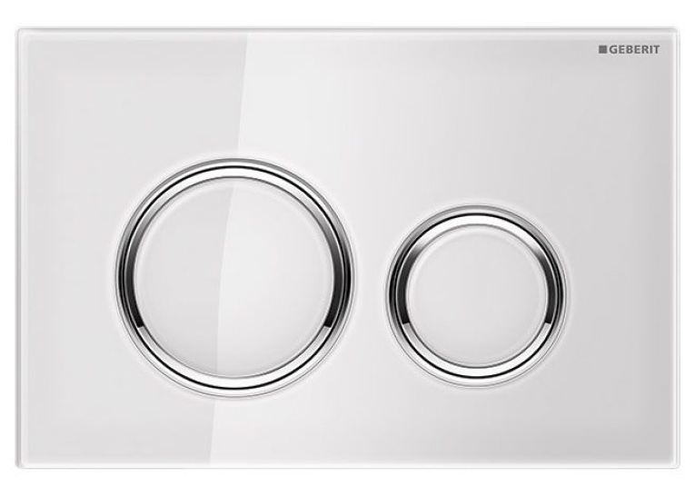  Кнопка змиву Geberit Sigma 21, скло біле 115.884.SI.1