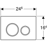  Кнопка змиву Geberit Sigma 21, скло біле 115.884.SI.1