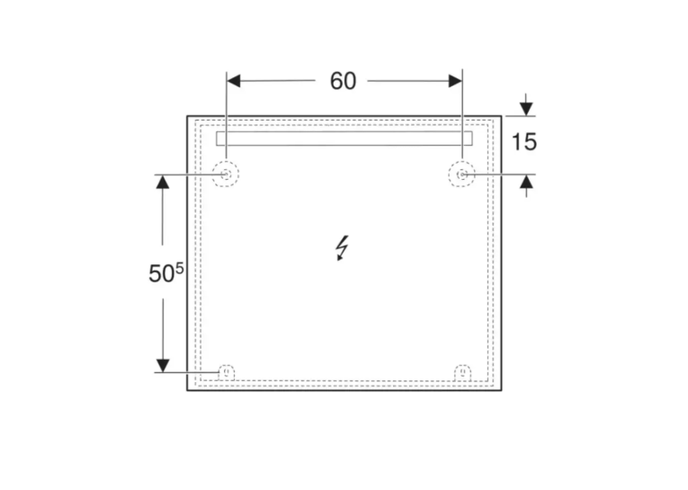 Зеркало Geberit Option Basic 80x70 cм, c LED подсветкой 502.807.00.1