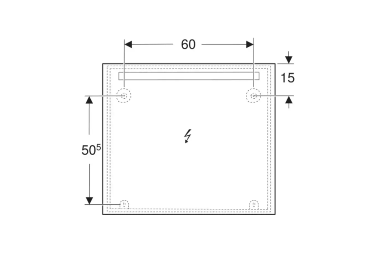 Зеркало Geberit Option Basic 80x70 cм, c LED подсветкой 502.807.00.1