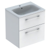  Тумба Geberit Selnova Square з ящиками 60 см + Умивальник Slim Rim 501.236.00.1