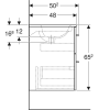  Тумба Geberit Selnova Square з ящиками 60 см + Умивальник Slim Rim 501.236.00.1