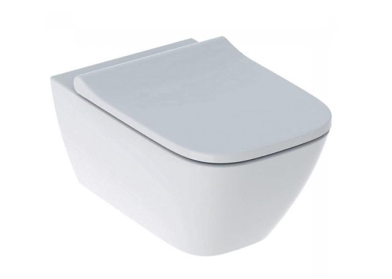 Інсталяція GEBERIT Duofix (458.103.00.1) з підвісним унітазом Geberit Smyle Square Rimfree 500.683.00.2 + Кнопка змиву Geberit, Delta 30 115.137.11.1