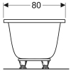  Ванна акрилова Geberit Tawa 180x80 Slim Rim 554.122.01.1
