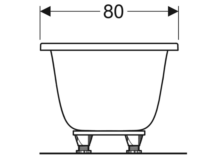  Ванна акрилова Geberit Tawa 180x80 Slim Rim 554.122.01.1
