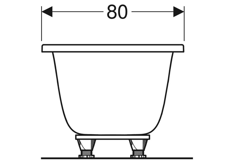  Ванна акрилова Geberit Tawa 180x80 Slim Rim 554.122.01.1