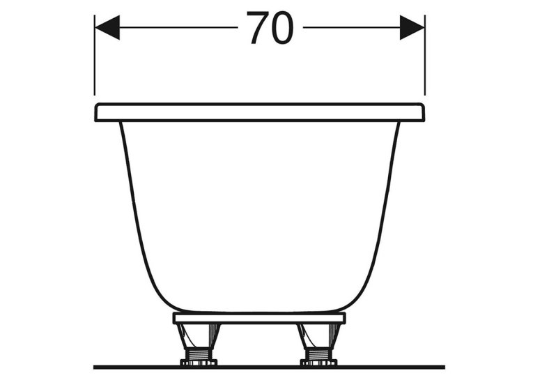  Ванна акрилова Geberit Tawa 170x70 Slim Rim 554.120.01.1