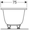 Ванна акриловая Geberit Tawa 170x75 Slim Rim 554.121.01.1