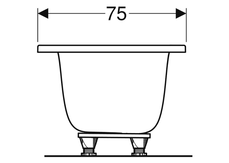  Ванна акрилова Geberit Tawa 170x75 Slim Rim Duo 554.123.01.1
