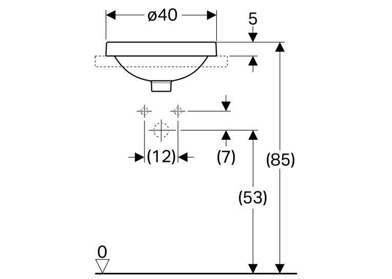  Раковина Geberit VariForm Ø40 см 500.703.01.2