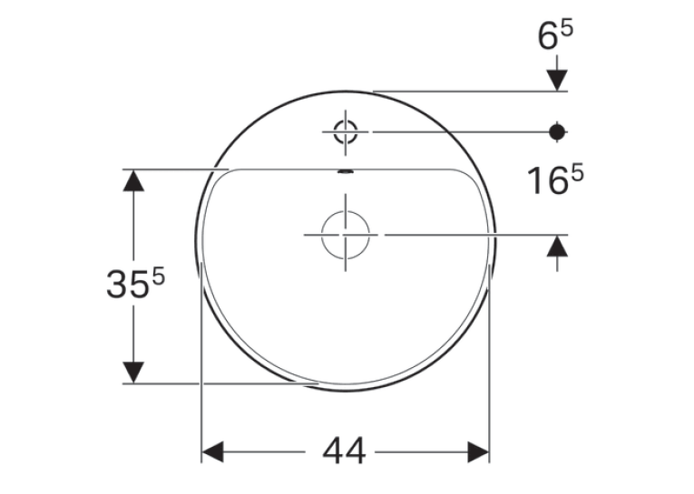Раковина Geberit VariForm Ø48см 500.705.01.2