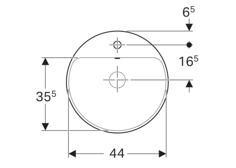 Раковина Geberit VariForm Ø48см 500.705.01.2