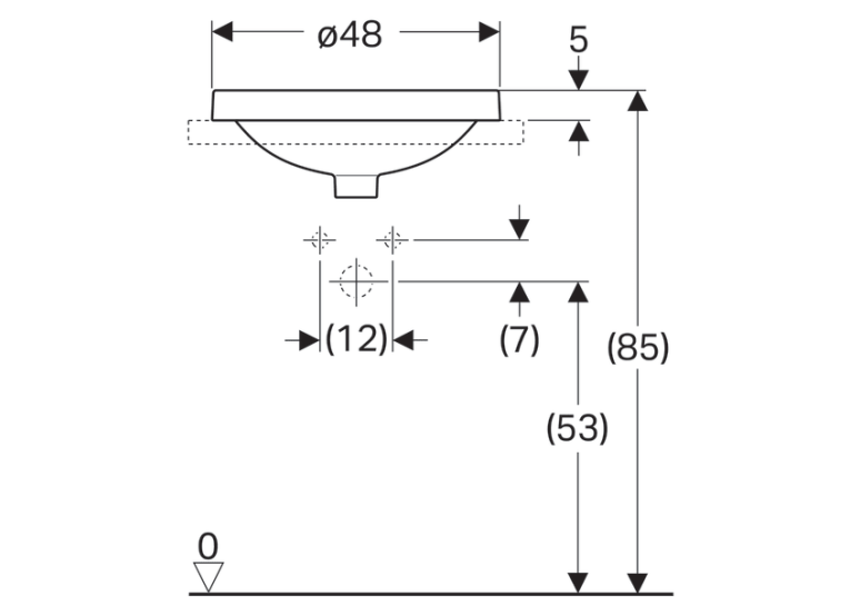 Раковина Geberit VariForm Ø48см 500.705.01.2