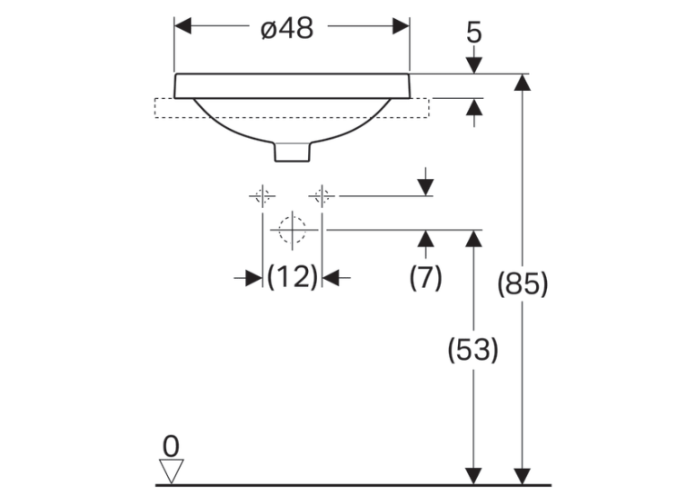 Раковина Geberit VariForm Ø48см 500.705.01.2