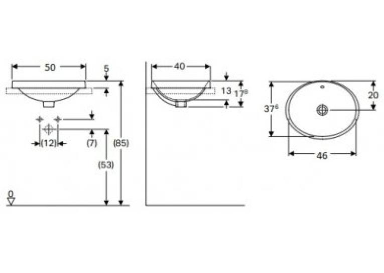 Раковина Geberit VariForm 50х40 см 500.709.01.2