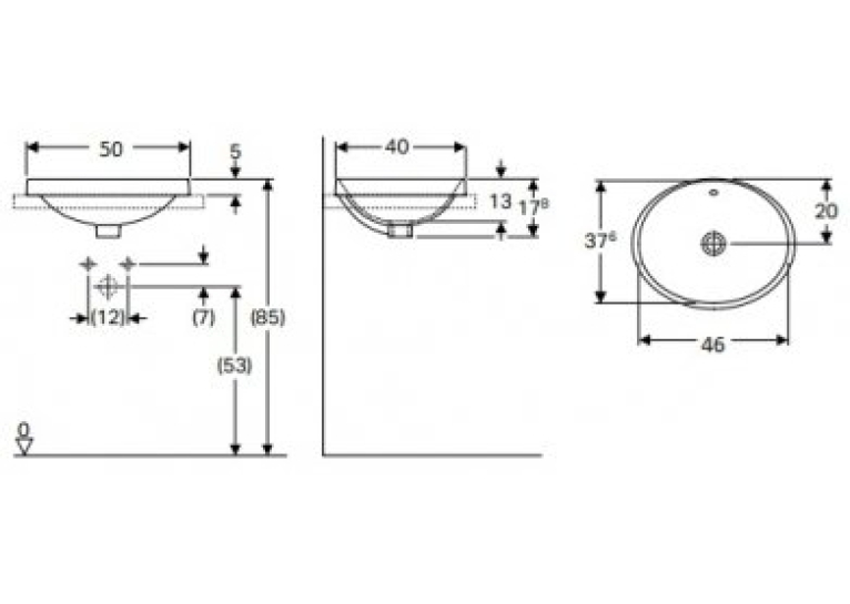 Раковина Geberit VariForm 50х40 см 500.709.01.2