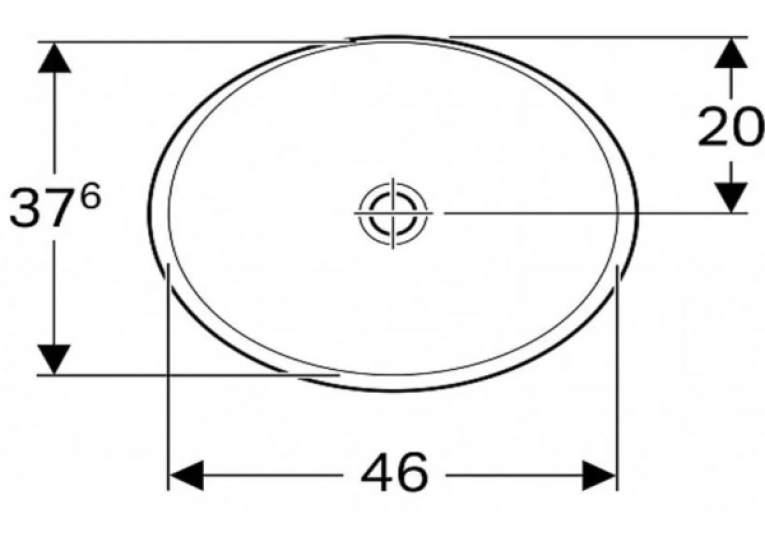  Раковина Geberit VariForm 50х40 см 500.711.01.2