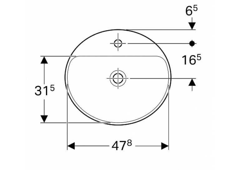  Раковина Geberit VariForm 50х45 см 500.715.01.2