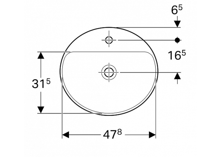  Раковина Geberit VariForm 50х45 см 500.715.01.2
