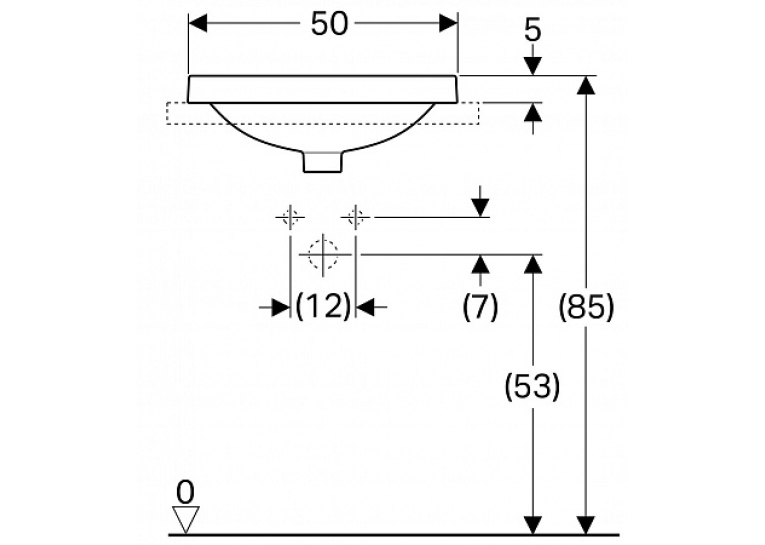  Раковина Geberit VariForm 50х45 см 500.715.01.2