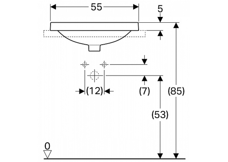  Раковина Geberit VariForm 55х40 см 500.719.01.2