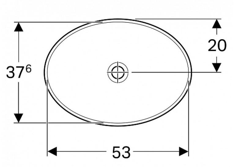  Раковина Geberit VariForm 55х40 см 500.719.01.2