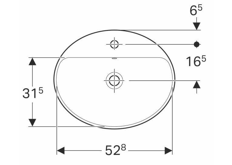 Раковина Geberit VariForm 55х45 см 500.721.01.2