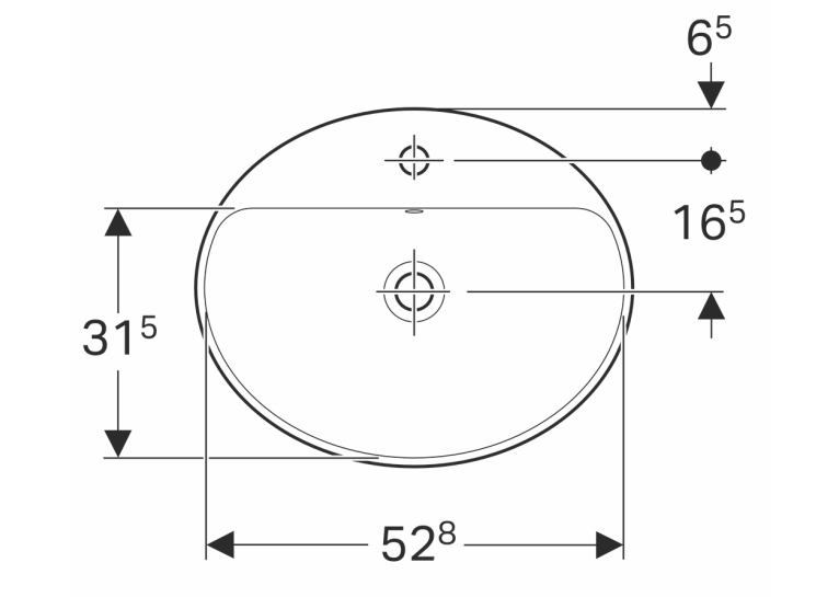  Раковина Geberit VariForm 55х45 см 500.721.01.2