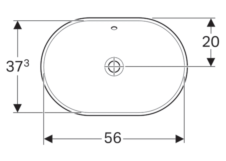 Раковина Geberit VariForm 60х40 см 500.729.01.2