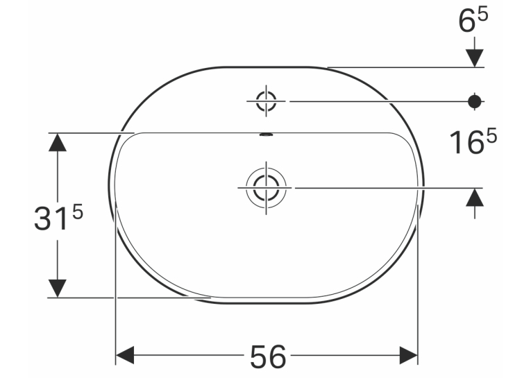  Раковина Geberit VariForm 60х45 см 500.733.01.2
