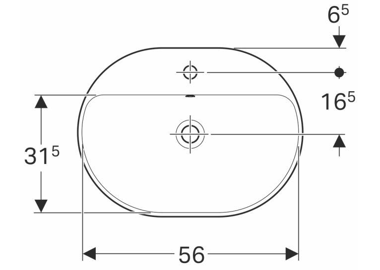  Раковина Geberit VariForm 60х45 см 500.733.01.2