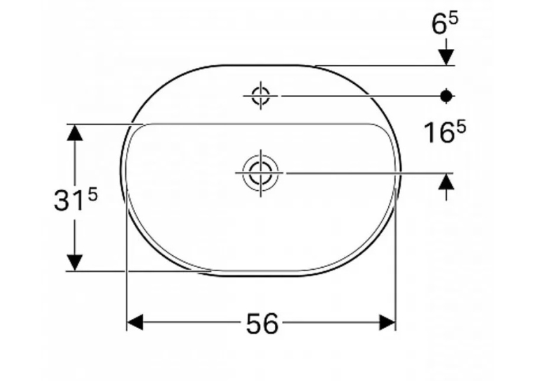 Раковина Geberit VariForm 60х45 см 500.735.01.2