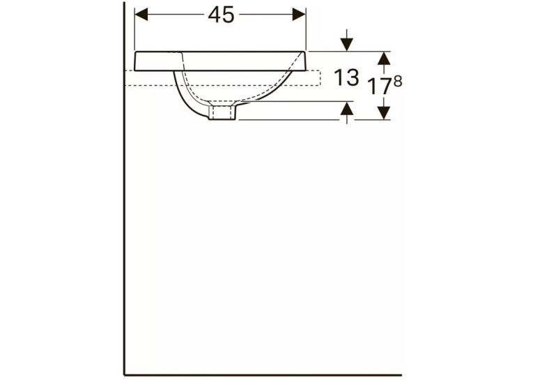 Раковина Geberit VariForm 60х45 см 500.735.01.2