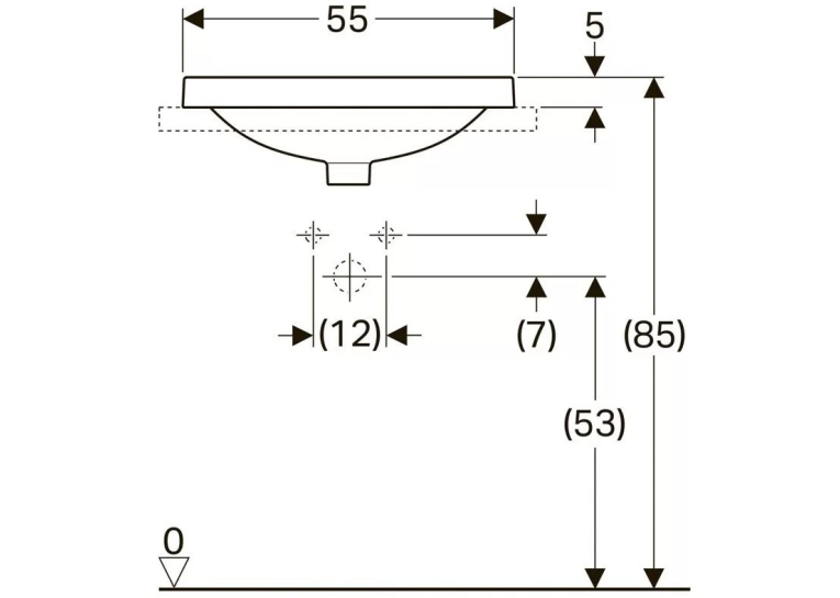  Раковина Geberit VariForm 55х40 см 500.739.01.2