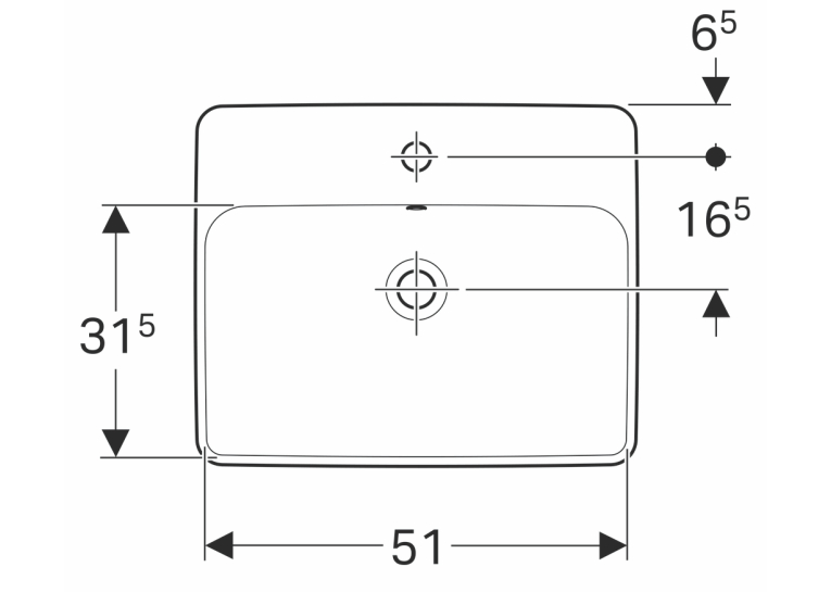  Раковина Geberit VariForm 55х40 см 500.741.01.2