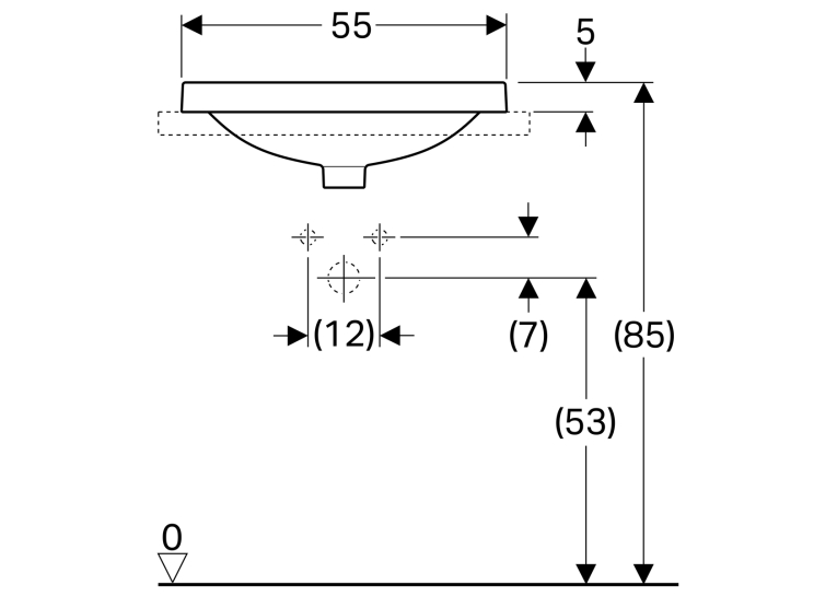  Раковина Geberit VariForm 55х40 см 500.741.01.2
