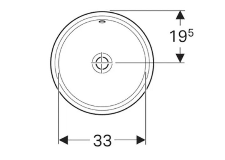 Раковина Geberit VariForm Ø39 см 500.747.01.2