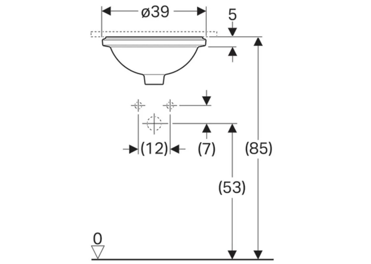  Раковина Geberit VariForm Ø39 см 500.747.01.2
