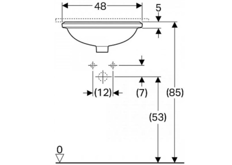  Раковина Geberit VariForm 48х42 см 500.751.01.2