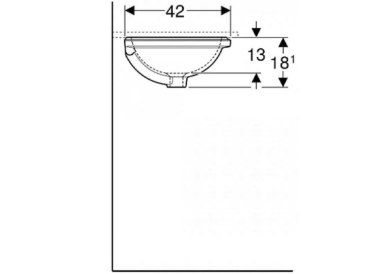  Раковина Geberit VariForm 48х42 см 500.751.01.2