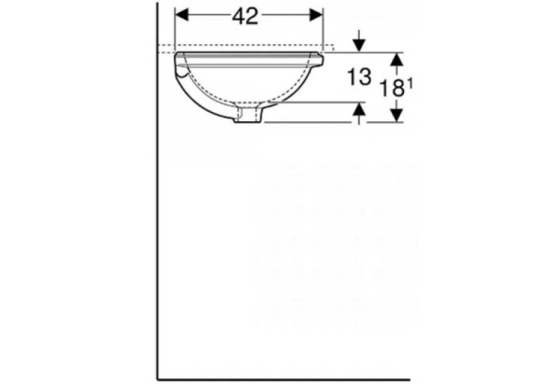  Раковина Geberit VariForm 48х42 см 500.751.01.2