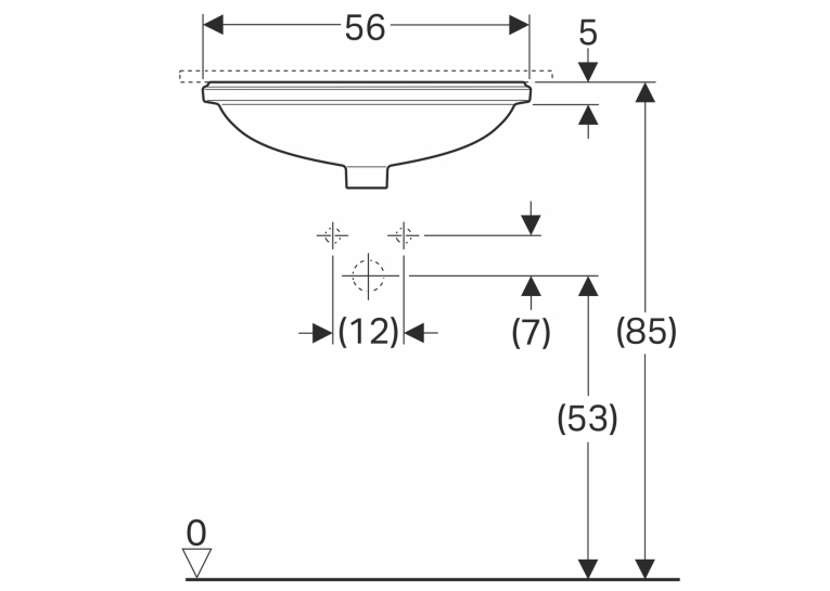 Раковина Geberit VariForm 50х46 см 500.753.01.2