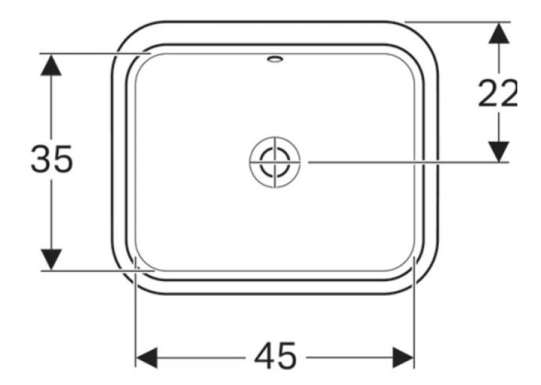  Раковина Geberit VariForm 45х44 см 500.761.01.2