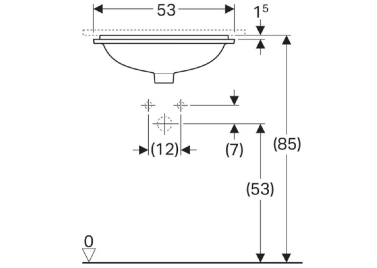  Раковина Geberit VariForm 45х44 см 500.761.01.2
