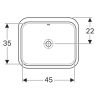  Раковина Geberit VariForm 45х44 см 500.763.01.2