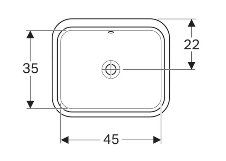  Раковина Geberit VariForm 45х44 см 500.763.01.2
