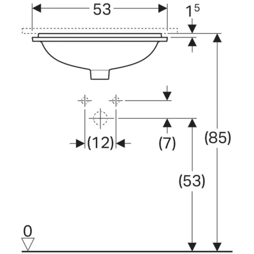 Раковина Geberit VariForm 45х44 см 500.763.01.2
