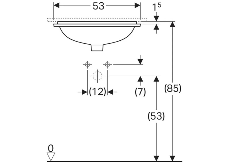  Раковина Geberit VariForm 45х44 см 500.763.01.2
